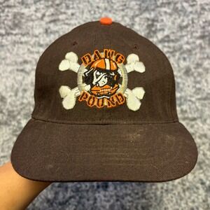 Vintage Cleveland Browns Dawg Pound Hat Snapback Logo Athletic Brown NFL 90s